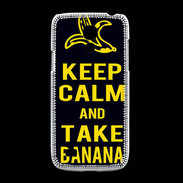 Coque Samsung Galaxy S4mini Keep Calm Take Banana Noir