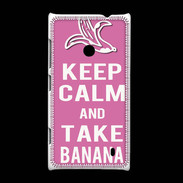 Coque Nokia Lumia 520 Keep Calm Take Banana Rose