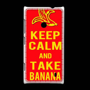 Coque Nokia Lumia 520 Keep Calm Take Banana Rouge