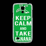 Coque Samsung Galaxy S4mini Keep Calm Take Banana Vert