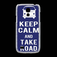 Coque Samsung Galaxy S4mini Keep Calm Take road Bleu