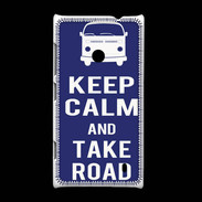 Coque Nokia Lumia 520 Keep Calm Take road Bleu