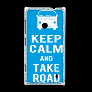 Coque Nokia Lumia 520 Keep Calm Take Road Cyan