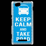 Coque Sony Xperia M Keep Calm Take Road Cyan