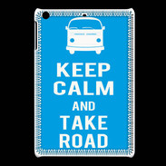 Coque iPadMini Keep Calm Take Road Cyan