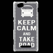 Coque Sony Xperia M Keep Calm Take Road Gris
