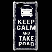 Coque Sony Xperia M Keep Calm Take Road Noir