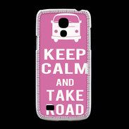 Coque Samsung Galaxy S4mini Keep Calm Take Road Rose