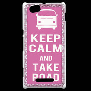 Coque Sony Xperia M Keep Calm Take Road Rose