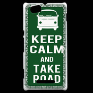 Coque Sony Xperia M Keep Calm Take road Vert