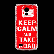 Coque Samsung Galaxy S4mini Keep Calm Take Road Rouge