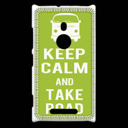 Coque Nokia Lumia 925 Keep Calm Take road Vert pomme