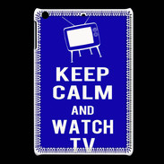 Coque iPadMini Keep Calm Watch TV Bleu