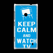 Coque Nokia Lumia 520 Keep Calm Watch TV Cyan
