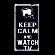 Coque Nokia Lumia 520 Keep Calm Watch TV Noir