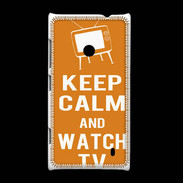Coque Nokia Lumia 520 Keep Calm Watch TV Orange