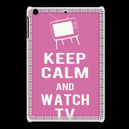 Coque iPadMini Keep Calm Watch TV Rose