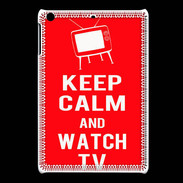 Coque iPadMini Keep Calm Watch TV Rouge
