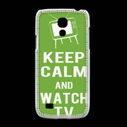 Coque Samsung Galaxy S4mini Keep Calm Watch TV Vert