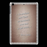 Coque iPadMini La musique Rouge Citation Oscar Wilde
