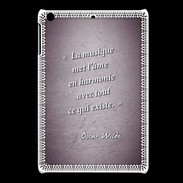 Coque iPadMini La musique Violet Citation Oscar Wilde