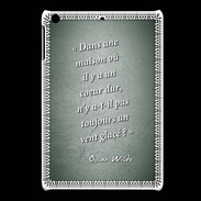 Coque iPadMini Maison coeur Vert Citation Oscar Wilde