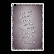 Coque iPadMini Maison coeur Violet Citation Oscar Wilde