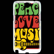 Coque Samsung Galaxy Note 2 Peace Love Music