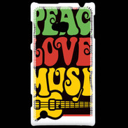 Coque Nokia Lumia 720 Peace Love Music