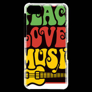 Coque Blackberry Z10 Peace Love Music