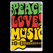 Etui carte bancaire Peace Love Music