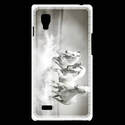 Coque LG Optimus L9 Chevaux blancs