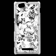 Coque Sony Xperia M Design Fleur Tribal