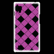 Coque LG Optimus L9 losange noir & rose