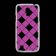 Coque Samsung Galaxy S4mini losange noir & rose
