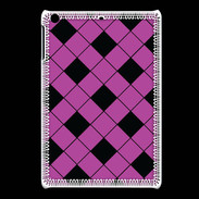 Coque iPadMini losange noir & rose