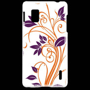 Coque LG Optimus G motif flora violet