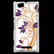Coque Sony Xperia M motif flora violet