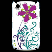 Coque Blackberry 8520 motif floral bleu