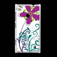 Coque Nokia Lumia 520 motif floral bleu