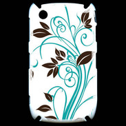 Coque Blackberry 8520 motif floral bleu clair