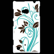 Coque Nokia Lumia 720 motif floral bleu clair