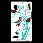 Coque LG Optimus L9 motif floral bleu clair