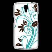 Coque Samsung Galaxy Mega motif floral bleu clair