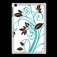 Coque iPadMini motif floral bleu clair