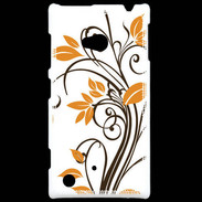 Coque Nokia Lumia 720 motif floral marron
