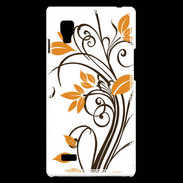 Coque LG Optimus L9 motif floral marron