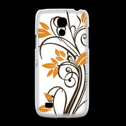 Coque Samsung Galaxy S4mini motif floral marron