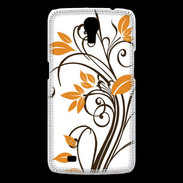 Coque Samsung Galaxy Mega motif floral marron