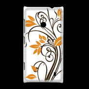 Coque Nokia Lumia 520 motif floral marron